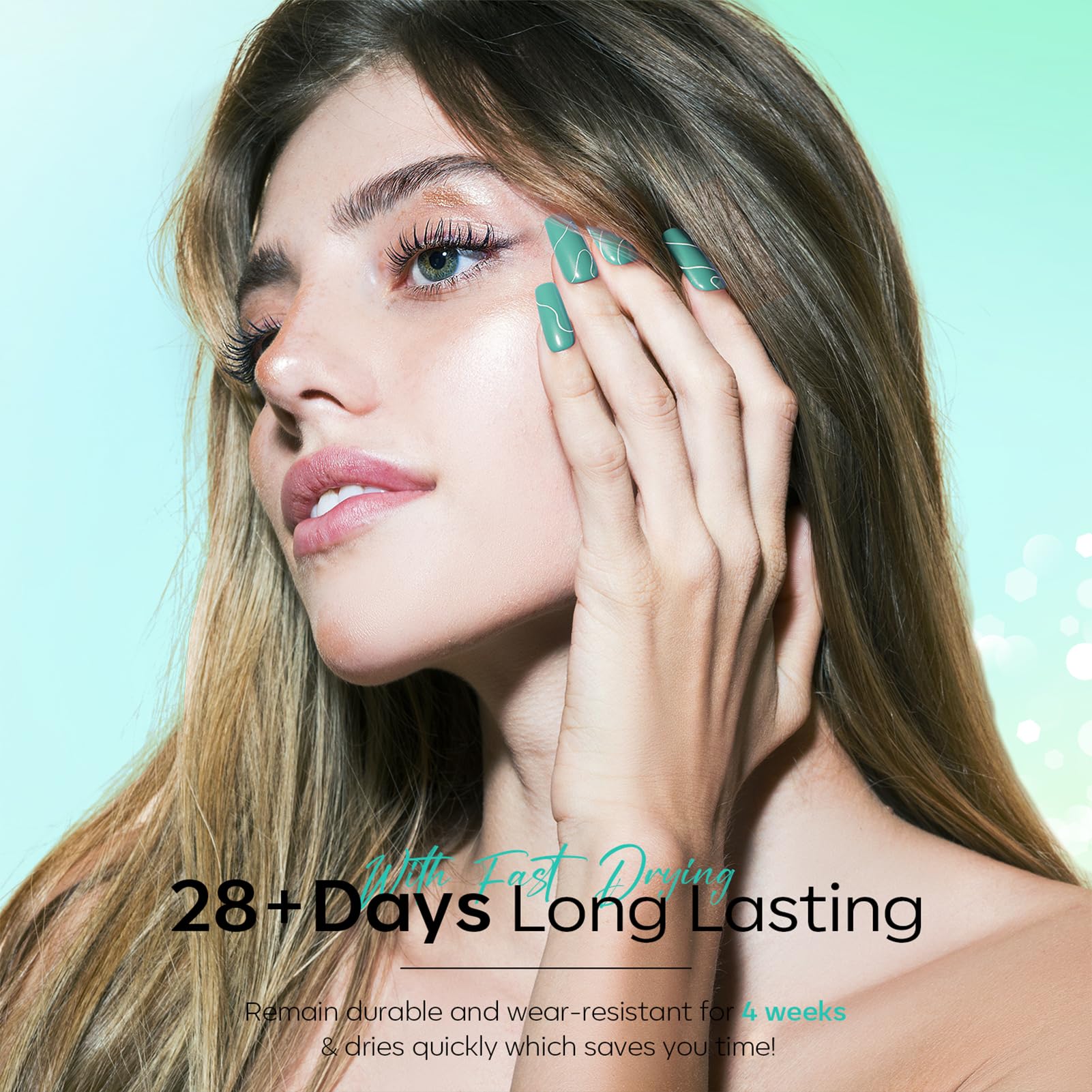 Modelones Ethereal Green Gel Nail Polish Set – 6 Colors for Salon-Quality DIY Nails