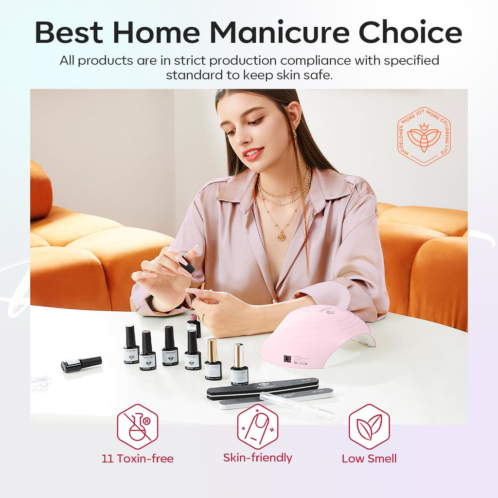 Modelones Cat Eye Gel Nail Polish Set — 6 Winter Colors + Magnetic Stick