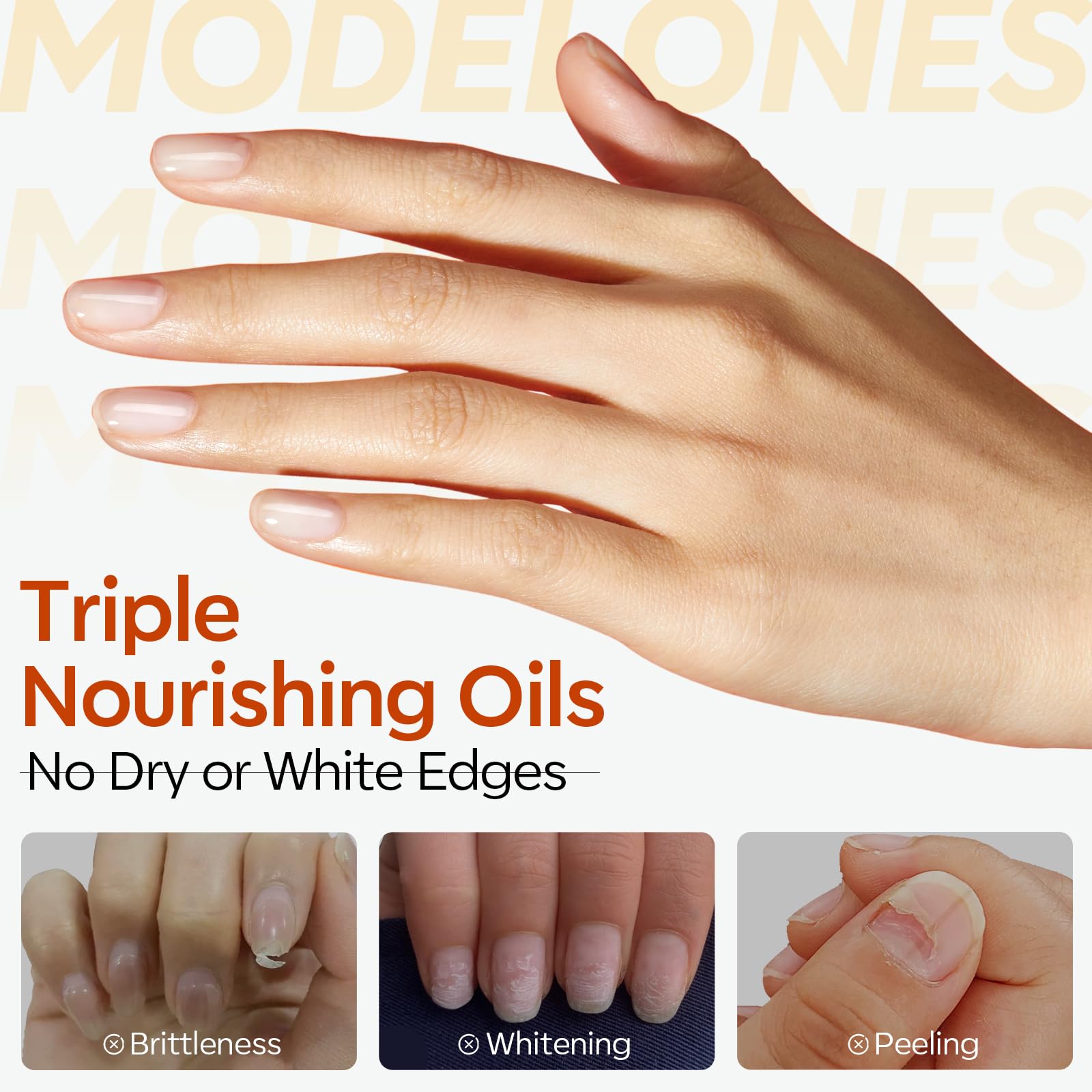 Modelones Nail Polish Remover Set with Jojoba Oil – 3 × 2oz Acetone Gel Remover