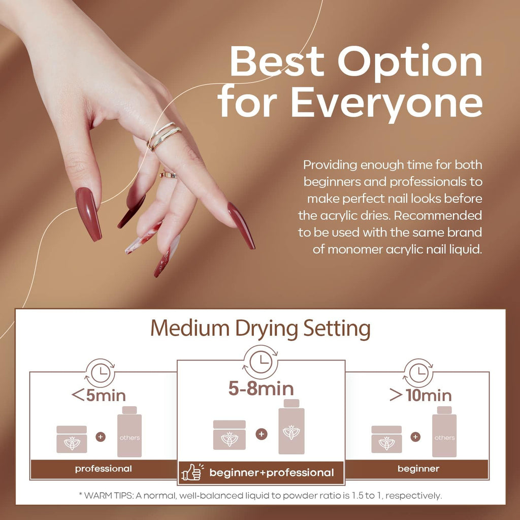 Modelones Nude Acrylic Powder Kit – 6 Colors, No Lamp Needed | Salon-Quality Nude Nails