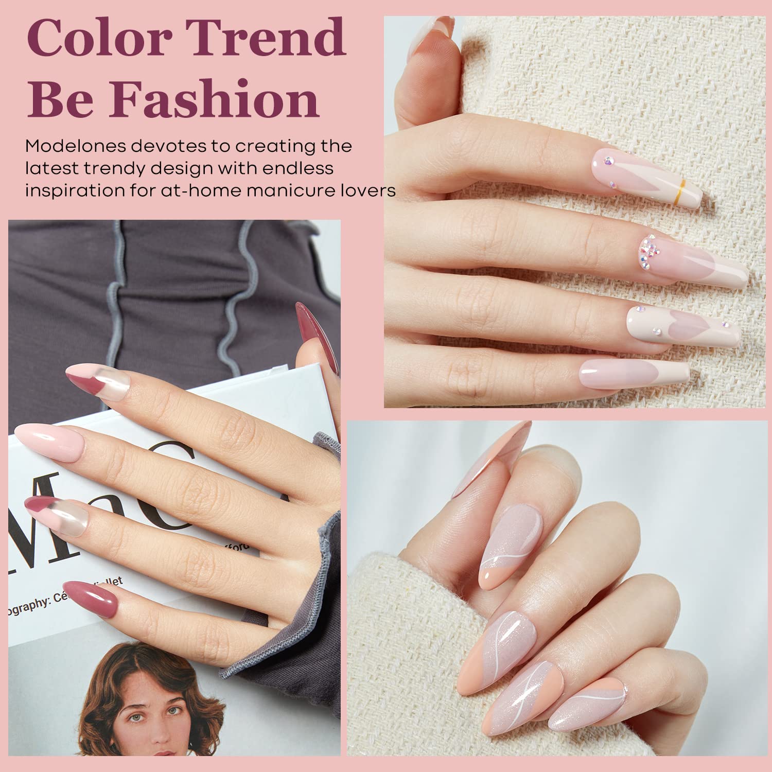 Modelones Partyreal ABA5510 – 6 Color Shimmer Nail Polish Set | Quick Dry & Long-Lasting Shine