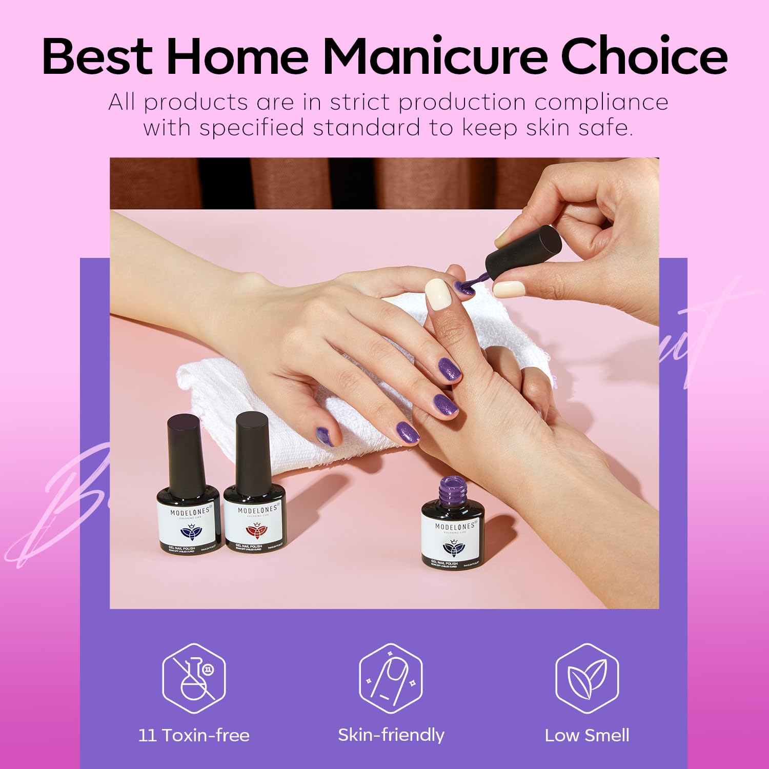 Modelones Color Changing Gel Nail Polish Set – 6 Mood Colors, Temperature Change, 7ml, Soak Off