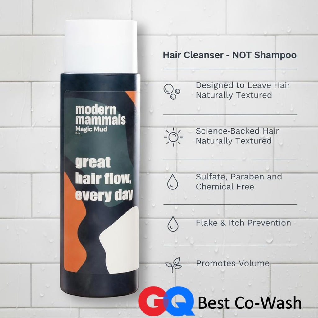 Modern Mammals Men's Hydrating Shampoo | Sulfate-Free, Lather-Free Co-Wash, 8oz