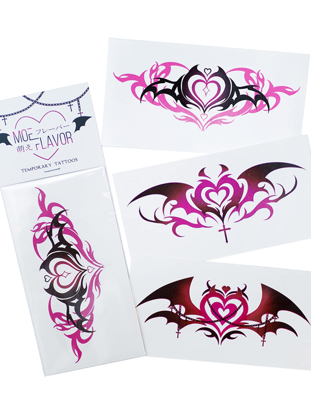 MOEFLAVOR Kawaii Succubus Womb Temporary Tattoos – 2D Cosplay Body Art