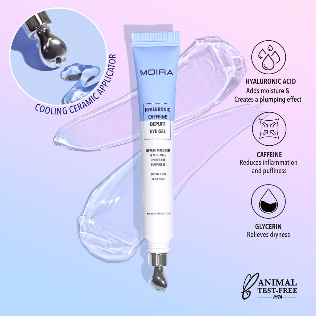 Moira Hyaluronic Caffeine Depuff Eye Gel – Hydration and Refresh for the Eye Area