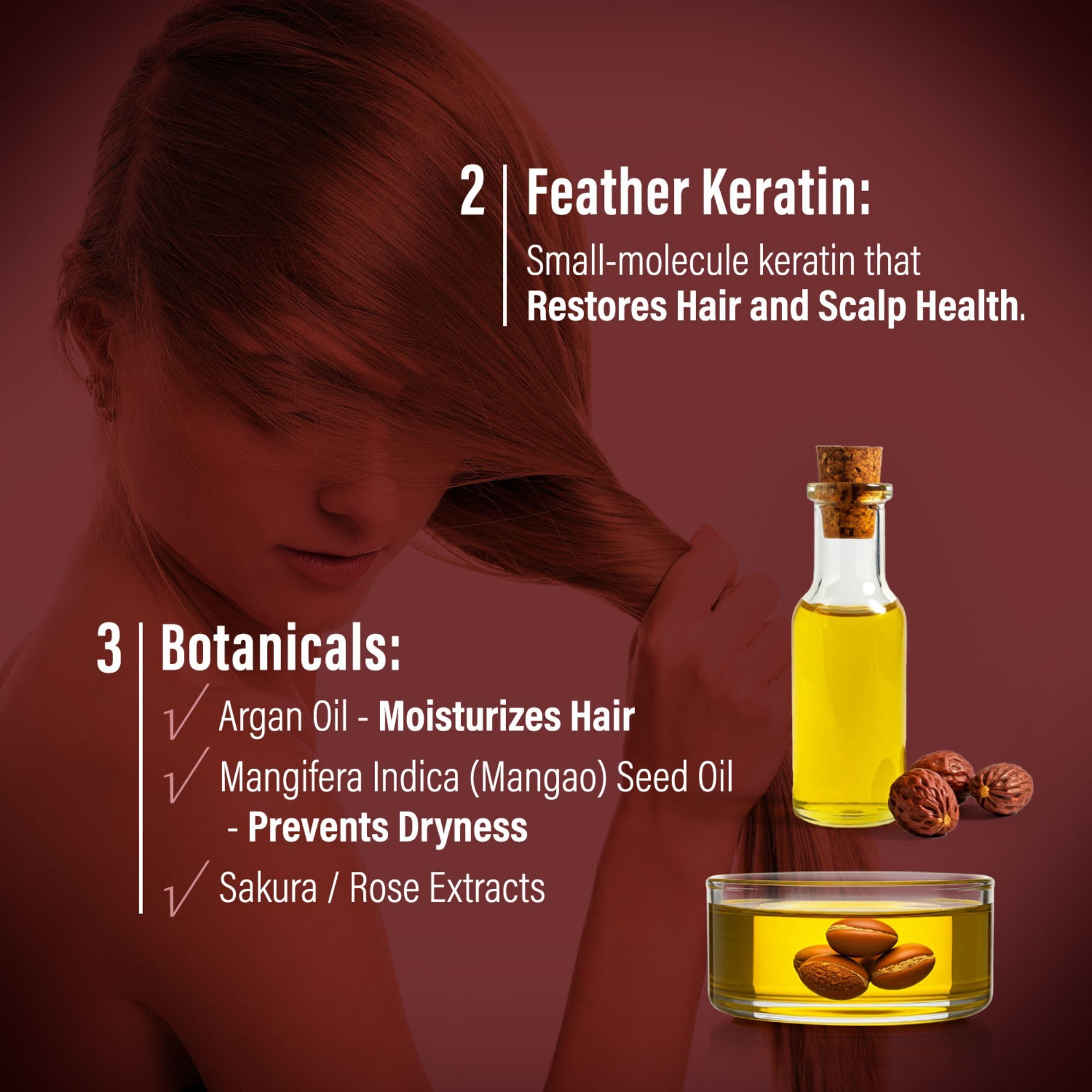 Moist Diane Anti Hair Loss Shampoo & Conditioner Set – Hair Thickening with Argan Oil, Keratin
