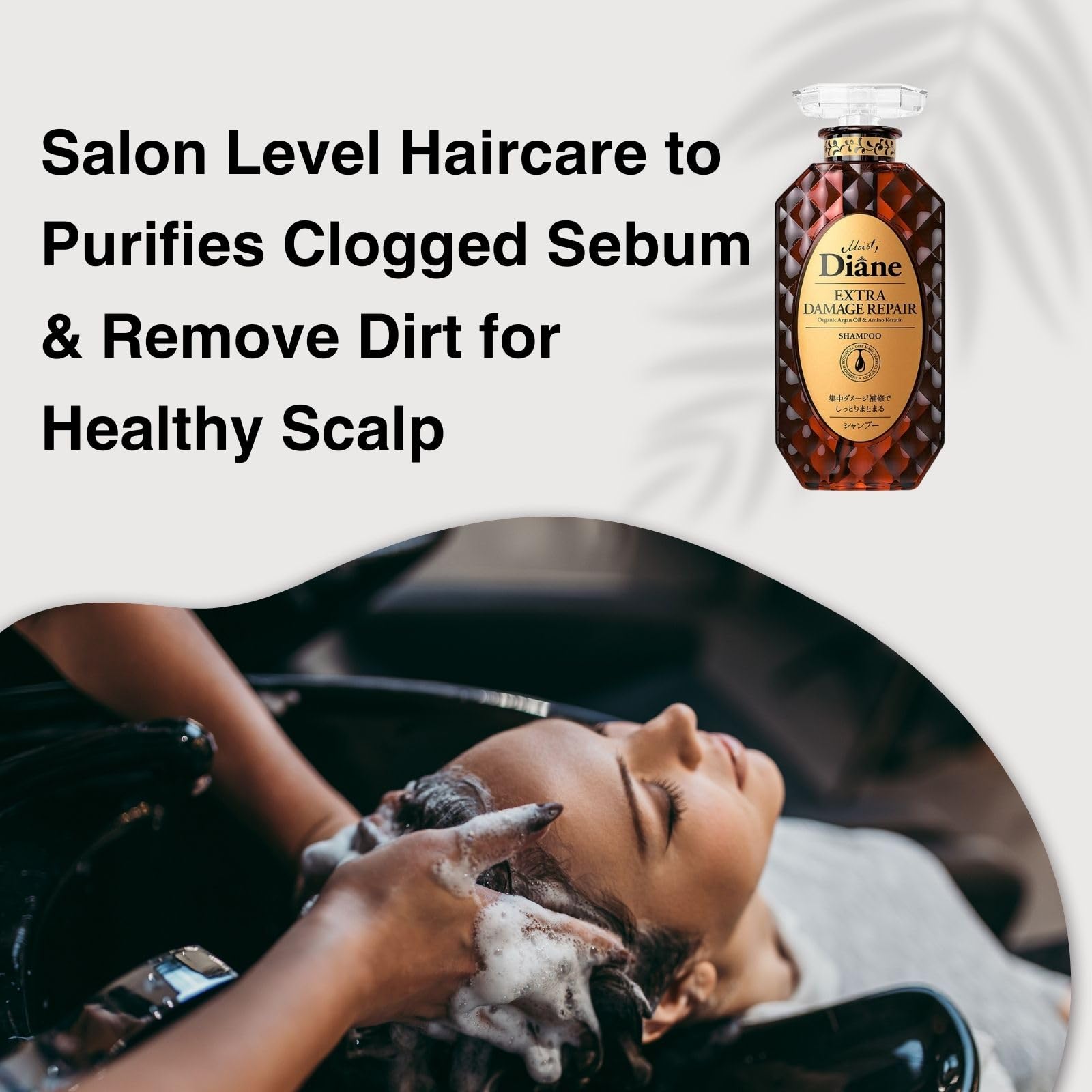 Moist Diane Repair Shampoo for Damaged & Color-Treated Hair | Keratin, Argan Oil & Mango Oil | Silicone & Sulfate Free | 15.2 Fl Oz