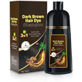 MOISTAR Dark Brown Hair Dye Shampoo 3 in 1 for Gray Coverage | Instant Herbal Color Semi-Permanent