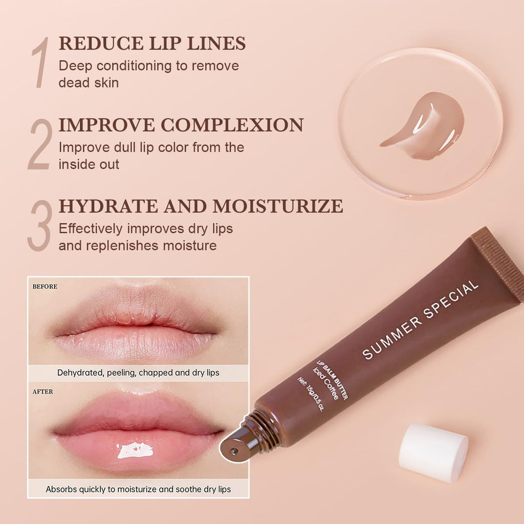 MoJinYuPm 5-Color Lip Balm Butter Set – Shea Butter & Avocado Oil, 5 Shades
