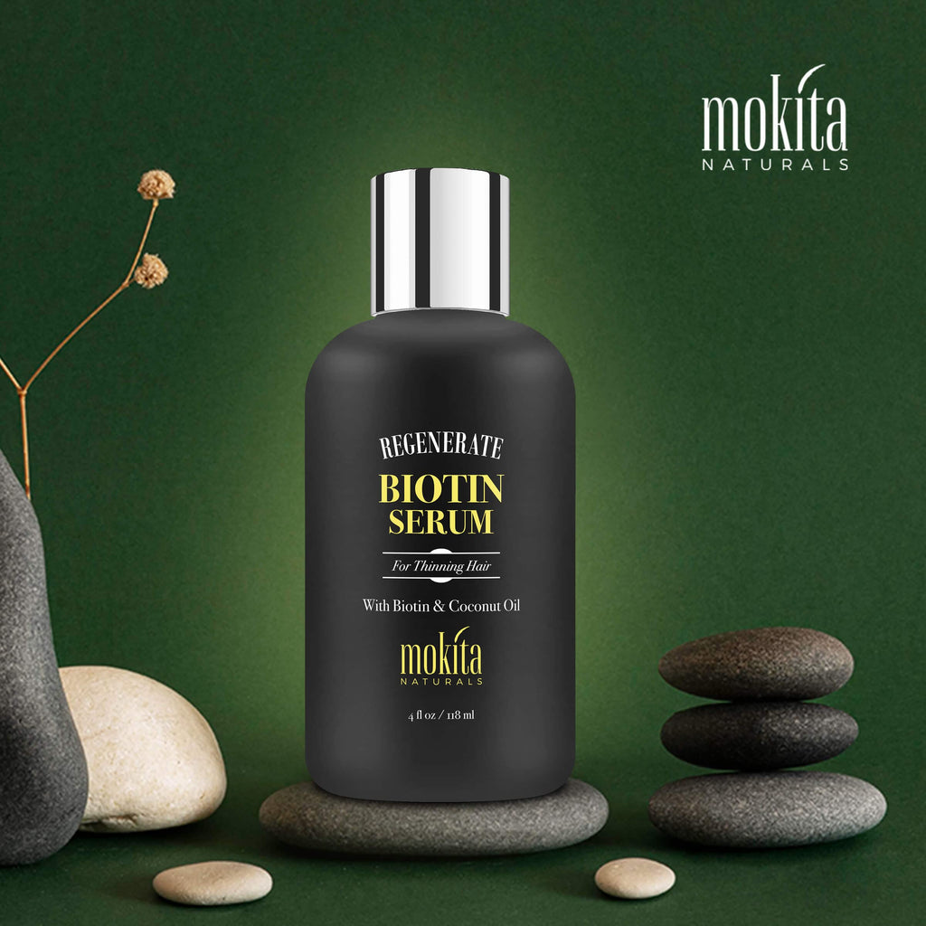 Mokita Naturals Hair Growth Serum – Paraben-Free Biotin Formula for All Hair Types | 4oz