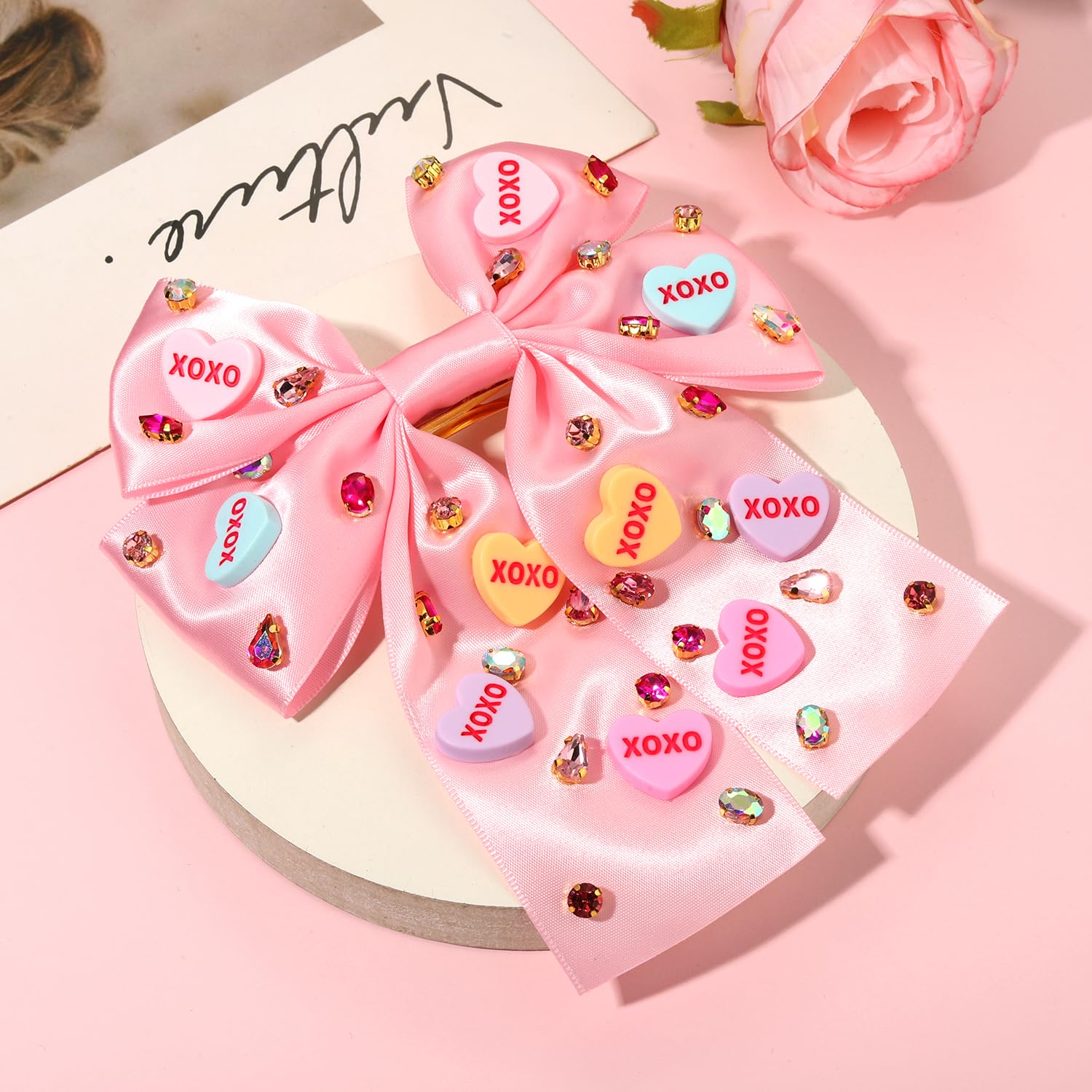 mokkia Valentine’s Day Headbands & Hair Accessories – LOVE XO HUG ME Conversation Heart Jewelry