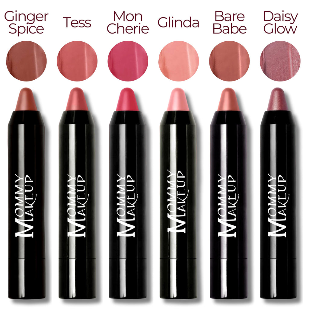 Mommy Makeup Triple Sticks: Lipstick, Cream Blush & Treatment in Paris Pink