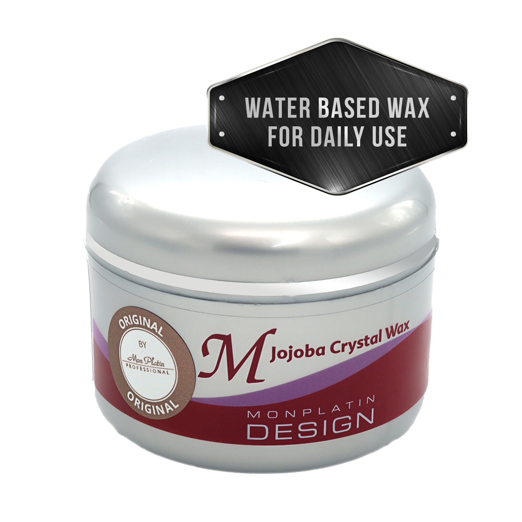 Mon Platin Professional Hair Styling Wax – Jojoba Crystal High Sheen, Strong Hold, Grapefruit Scent (250 ml)