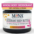 MONA All Natural Deodorant for Whole Body & Intimate Areas | Apricot & Rose, 2 oz