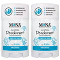MONA Unscented Natural Deodorant for Kids & Teens – Aluminum & Baking Soda Free, 2-Pack