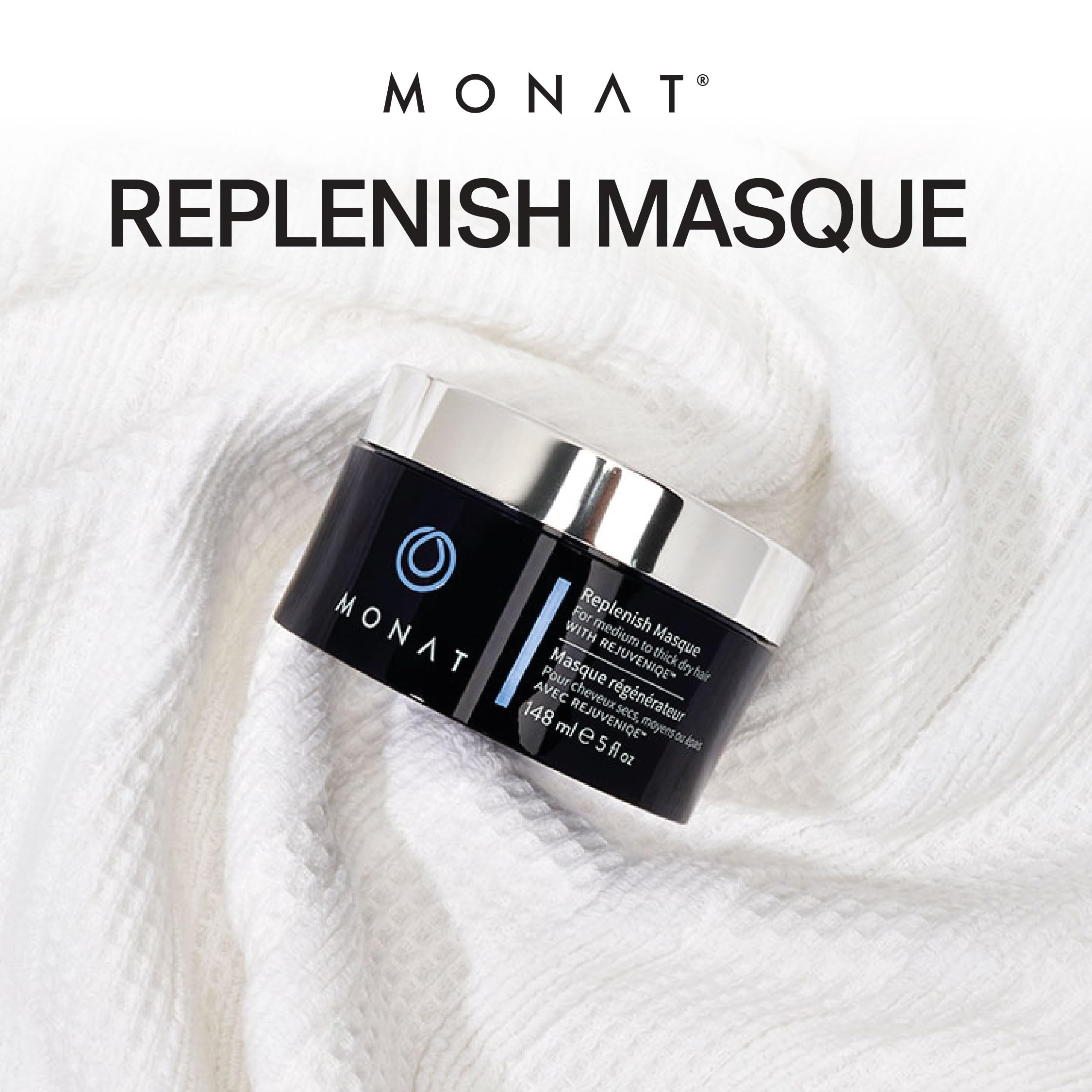MONAT Replenish Masque Infused with Rejuveniqe – Deeply Hydrates Medium to Thick Hair