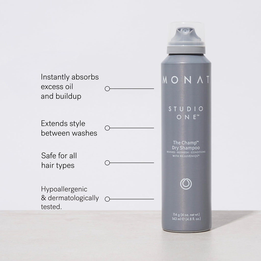 MONAT Studio One The Champ Conditioning Dry Shampoo with Rejuveniqe – Waterless Hair Refresh
