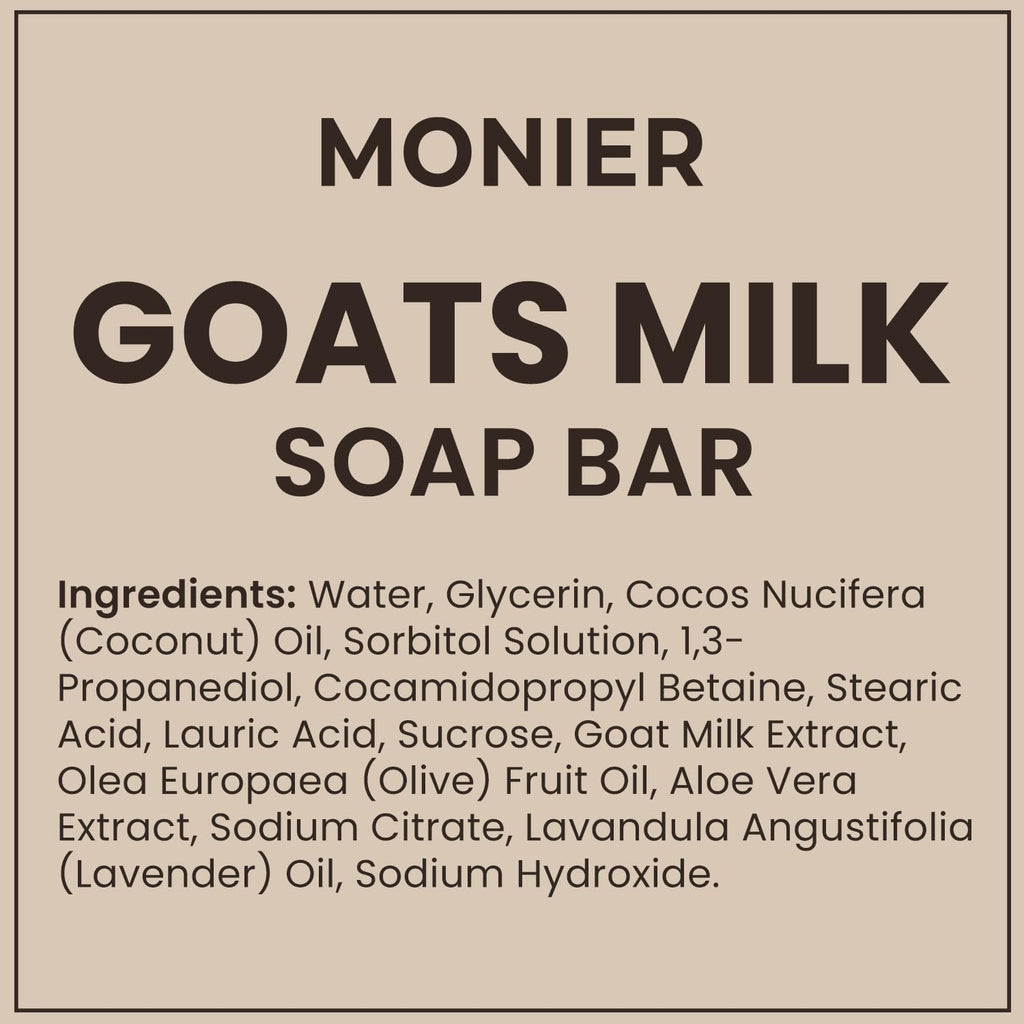 MONIER Goat Milk Soap Bar – Lavender, 3 Pack | Natural for Dry & Sensitive Skin