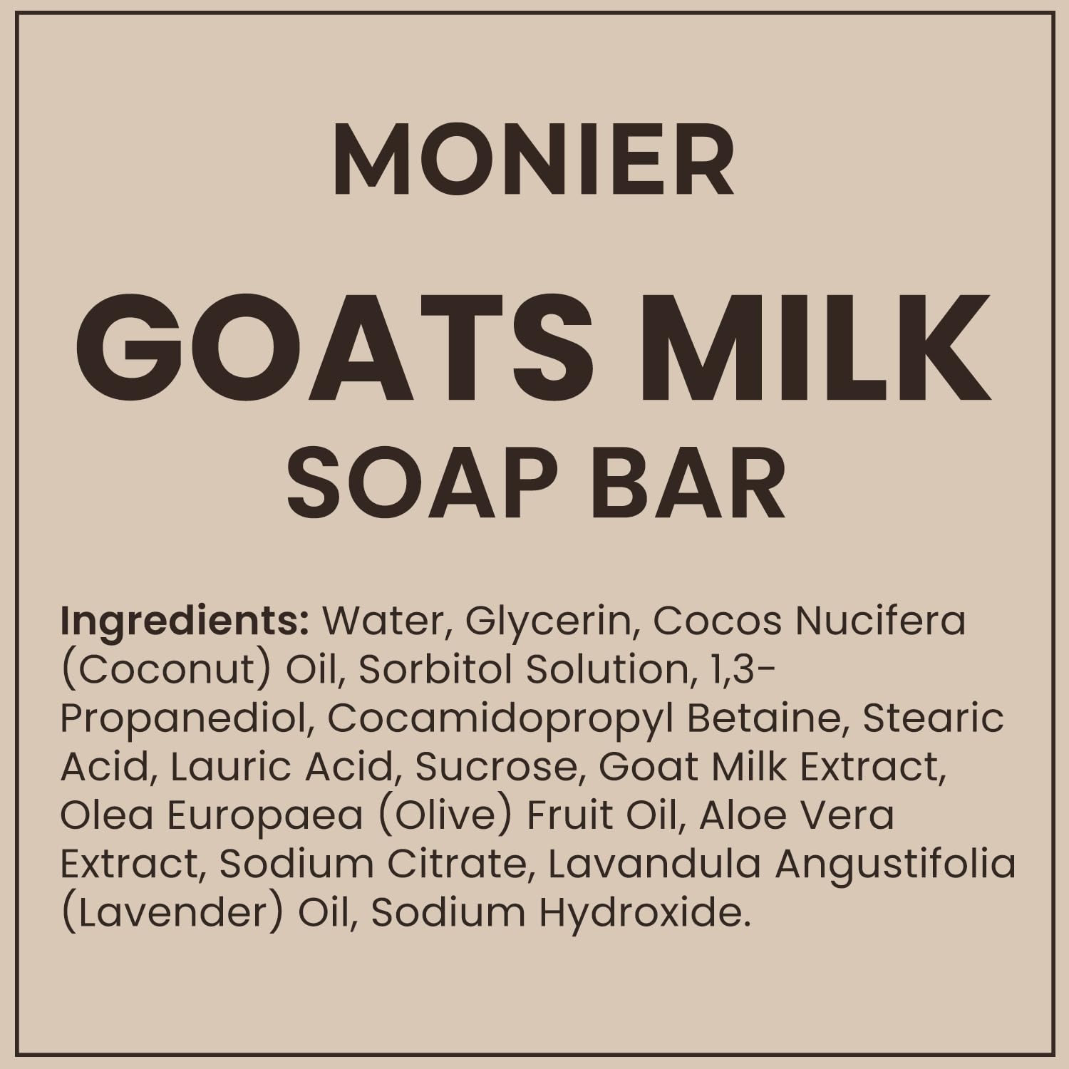MONIER Goat Milk Soap Bar – Lavender, 3 Pack | Natural for Dry & Sensitive Skin