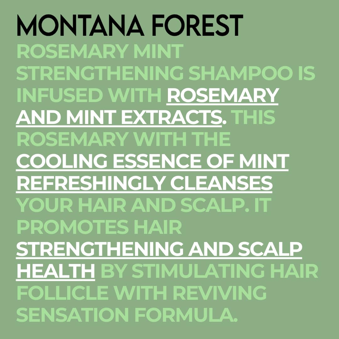 MONTANA FOREST Rosemary Mint Strengthening Shampoo – 16 Fl Oz