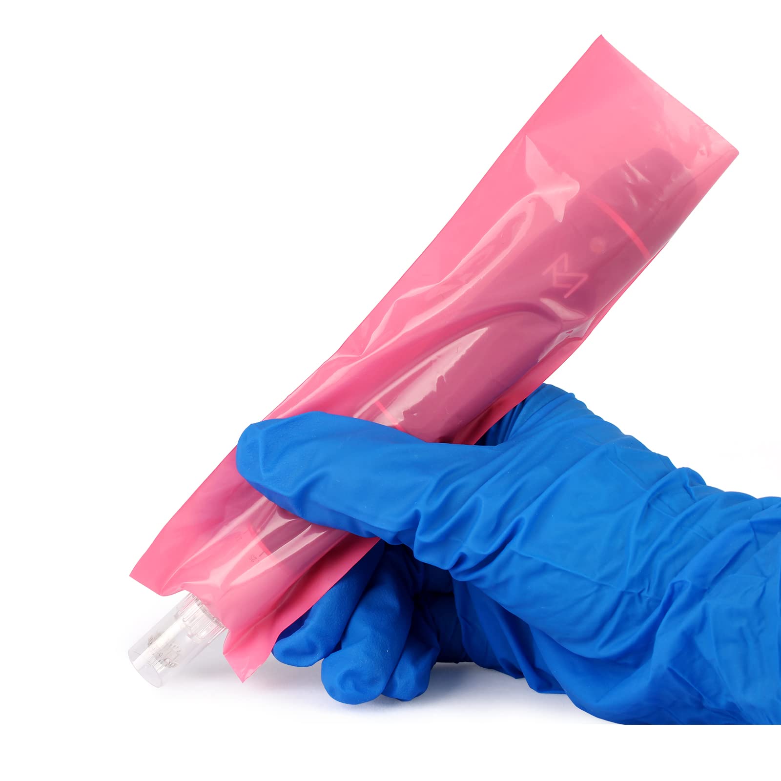 MOOKARDILANE Derma Care Pen Covers Sleeves – 200pcs Disposable Pink Pen Covers for Tattoo Machines