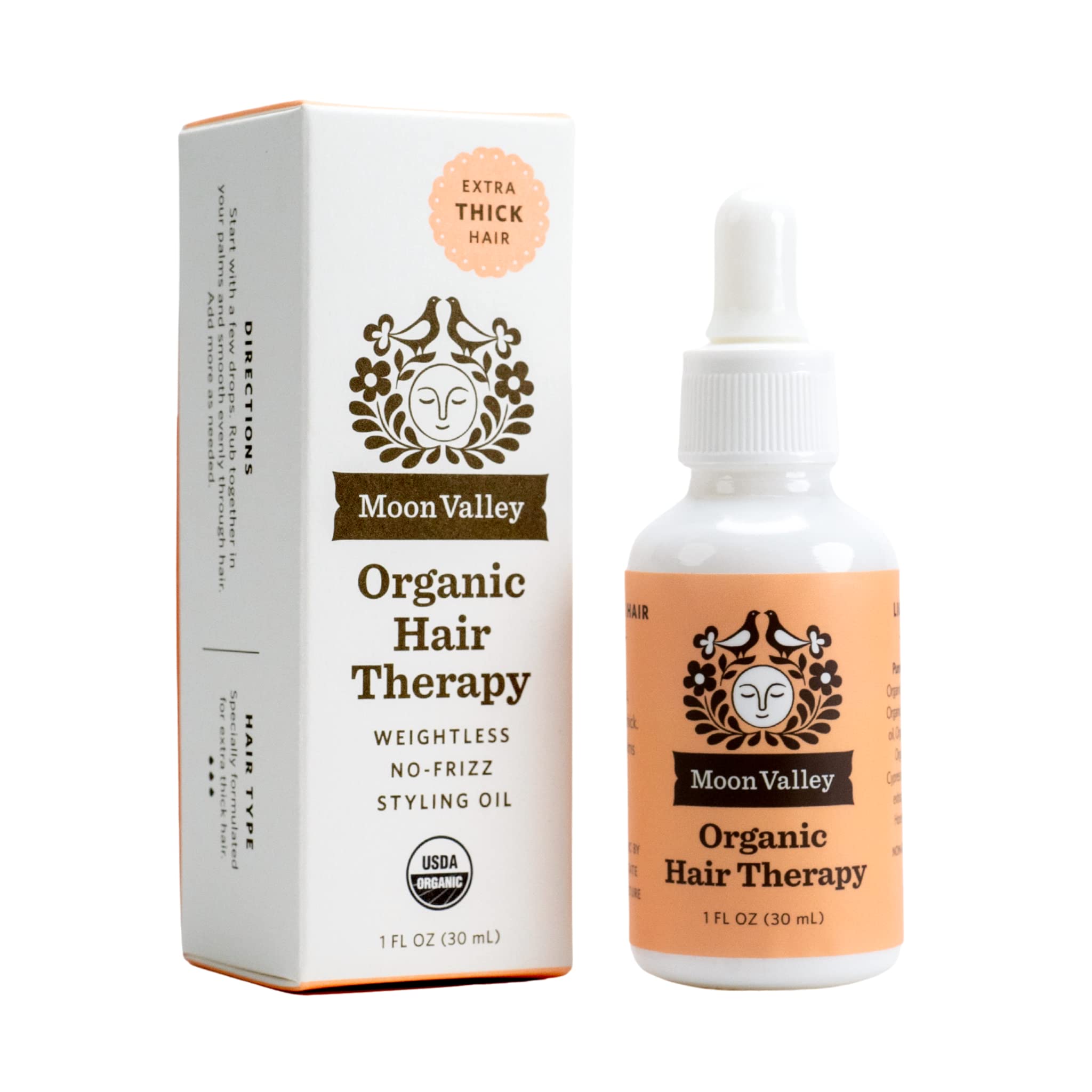 Moon Valley Organics Hair Therapy for Extra Thick Hair – MCT, Jojoba & Rosemary
