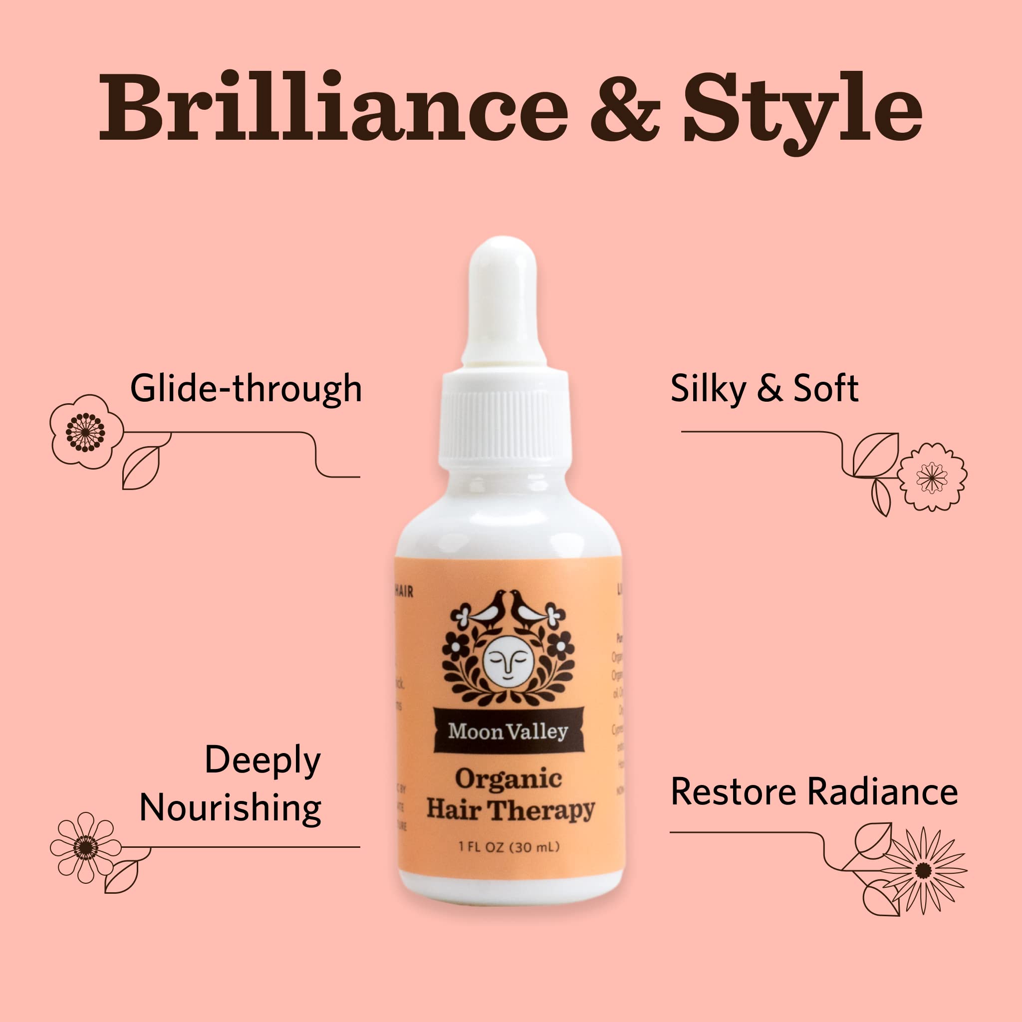 Moon Valley Organics Hair Therapy for Extra Thick Hair – MCT, Jojoba & Rosemary