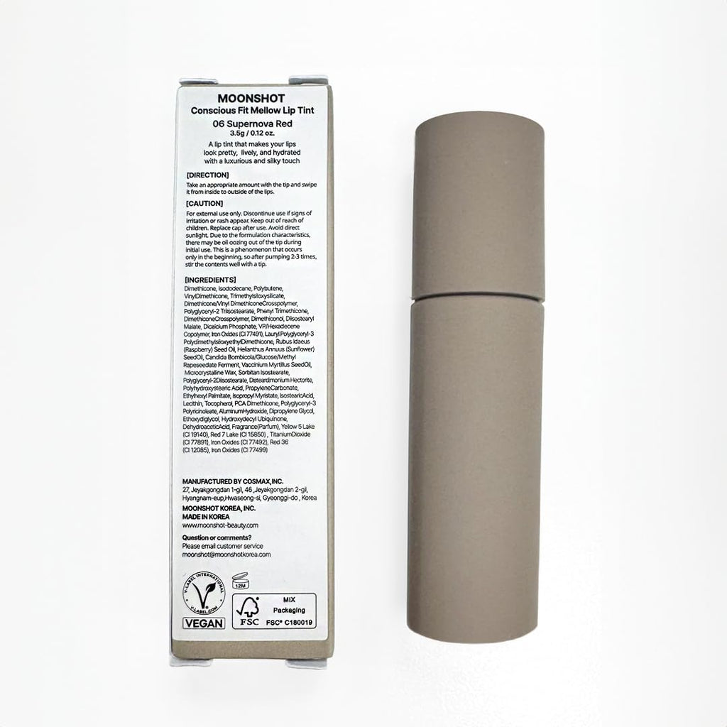 Moonshot KOREA Conscious Fit Mellow Lip Stain Space Rose 05 – Longwear, Vegan, Cruelty-Free Lip Color