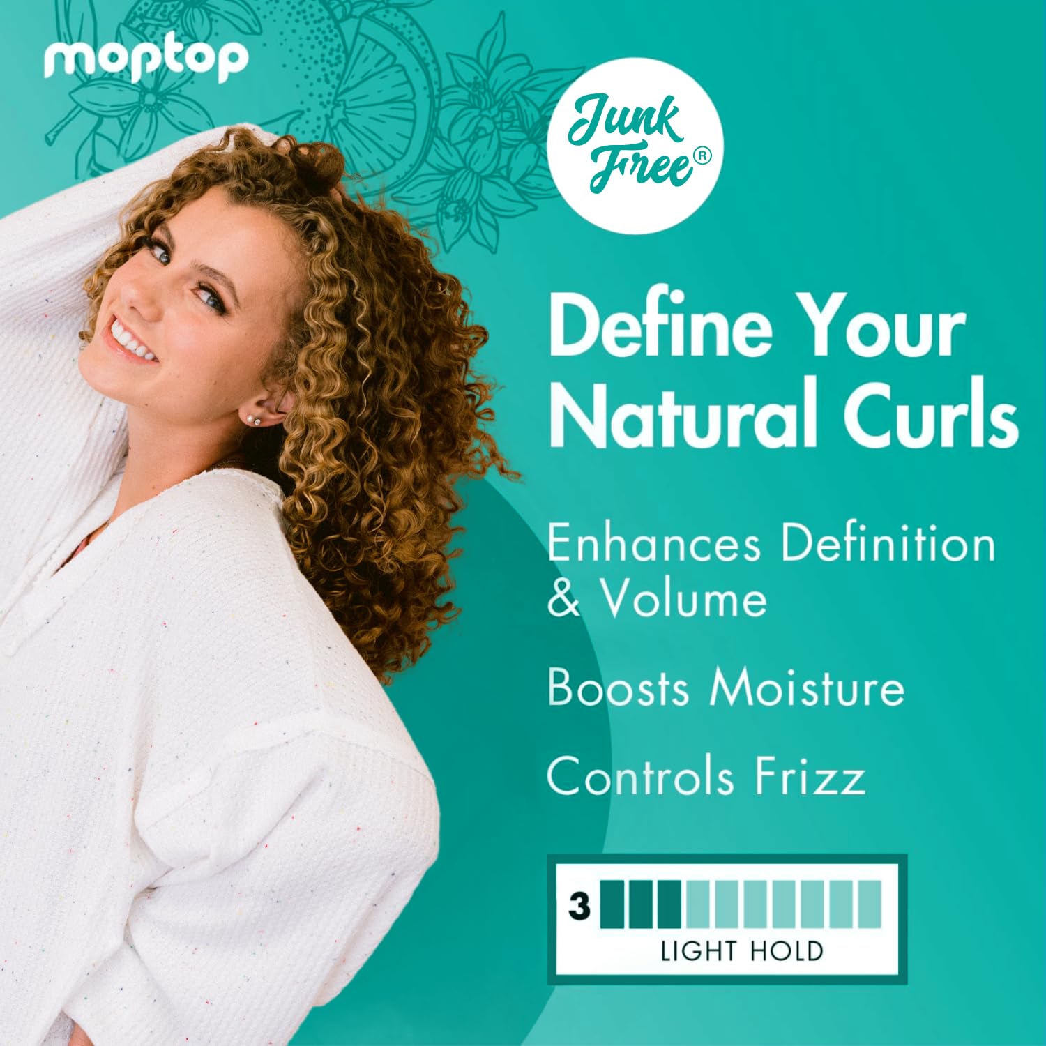 MopTop Curl Cream - Moisturizing Curl Activator for Frizz & Volume (2.5 oz)