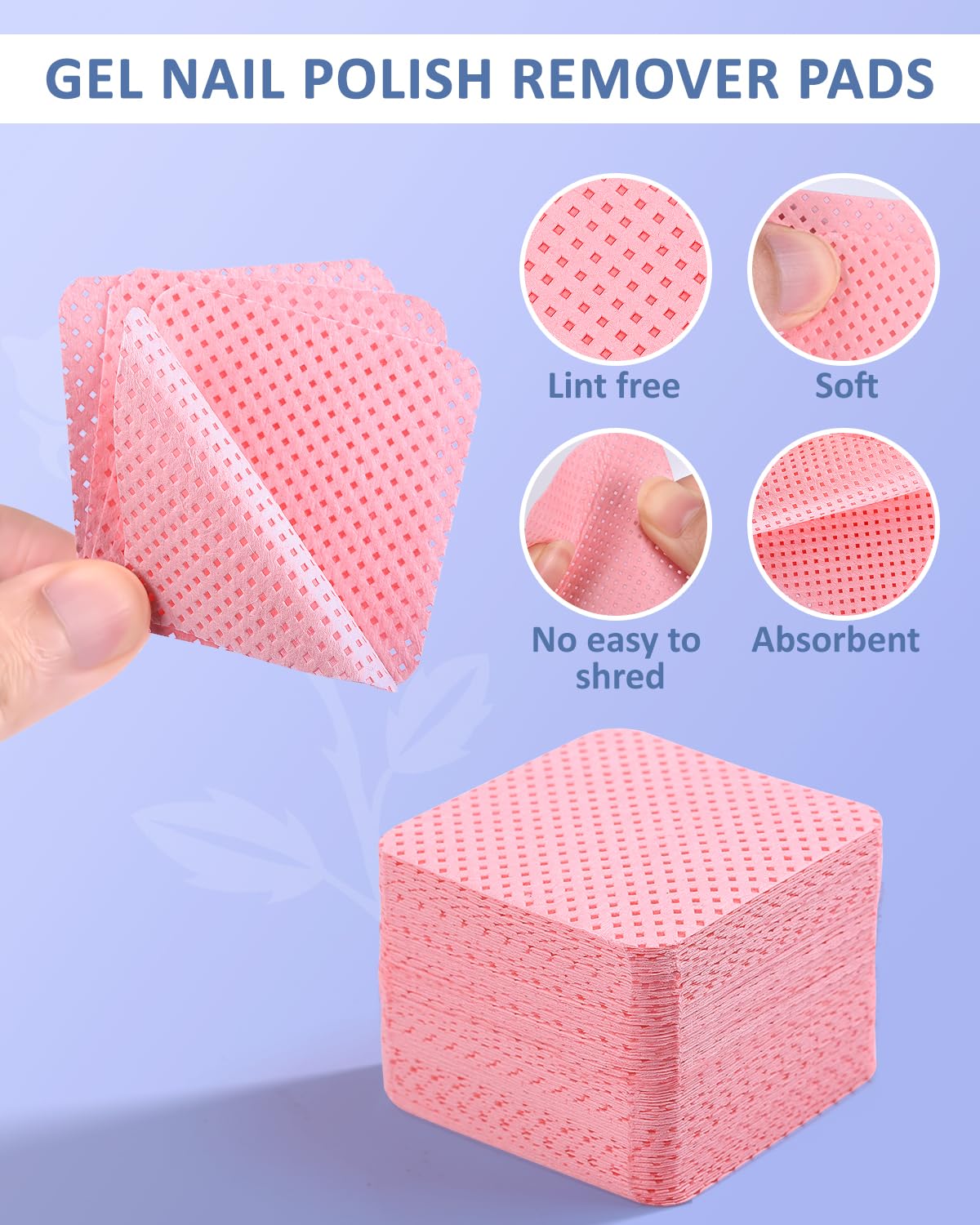 MORGLES Nail Polish Remover Kit — 300 Lint-Free Wipes, Pink Clips, Rose Cuticle Oil & Tools