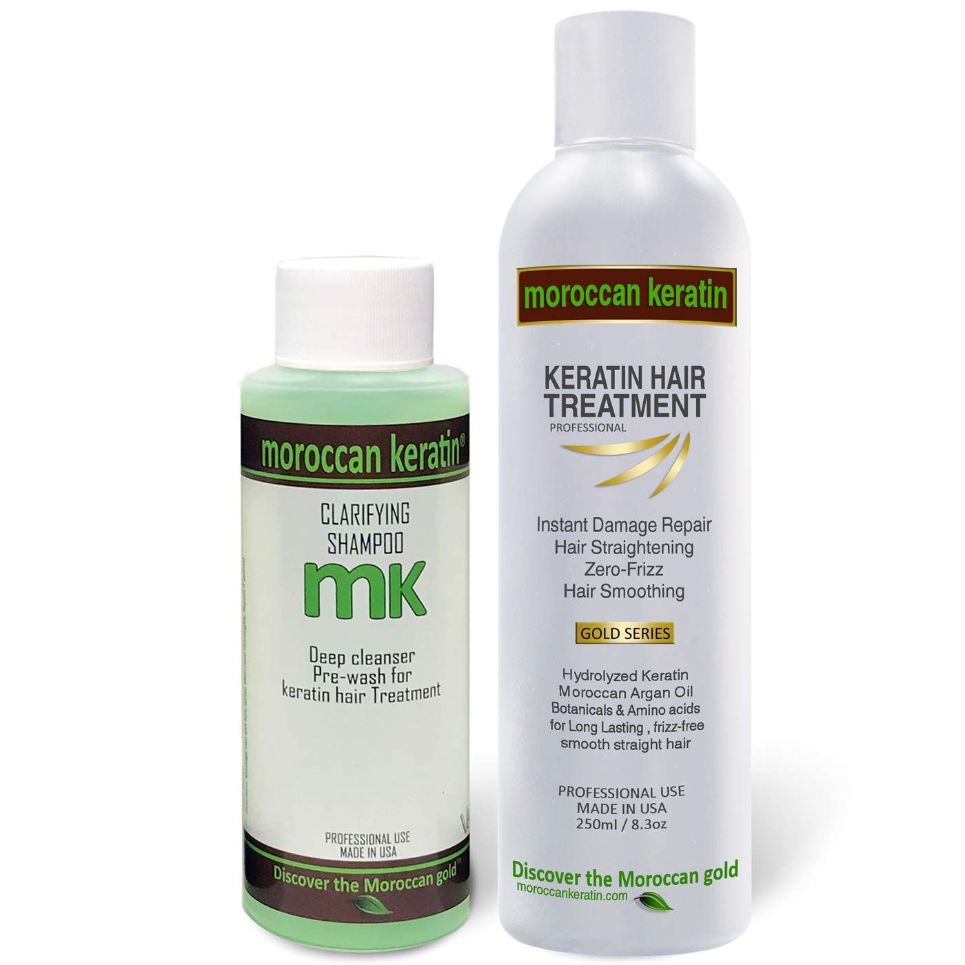 MOROCCAN KERATIN GOLD SERIES Brazilian Keratin Hair Treatment Kit | Argan Oil Straightening & Frizz Control