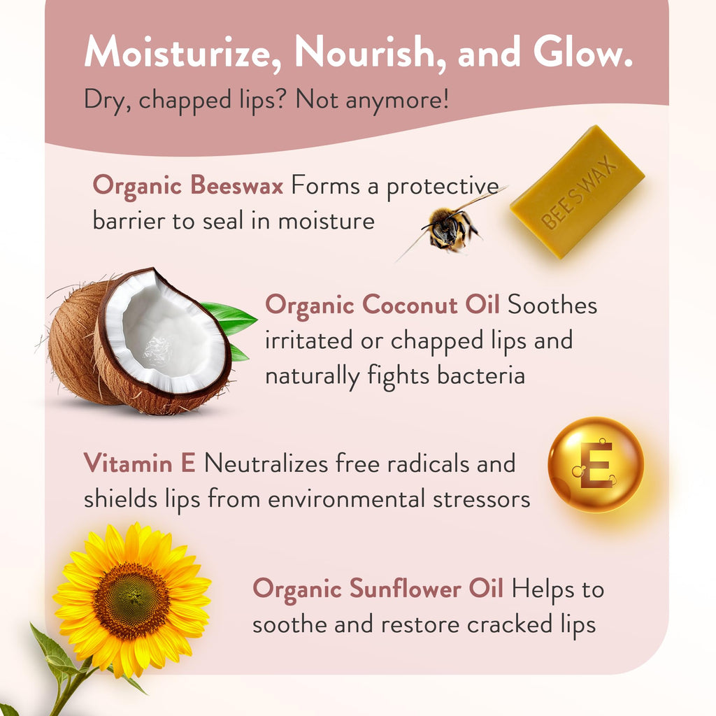 Moroccan Magic Organic Lip Balm Variety Pack Gift Set | 8-Piece, Argan Oil & Essential Oils