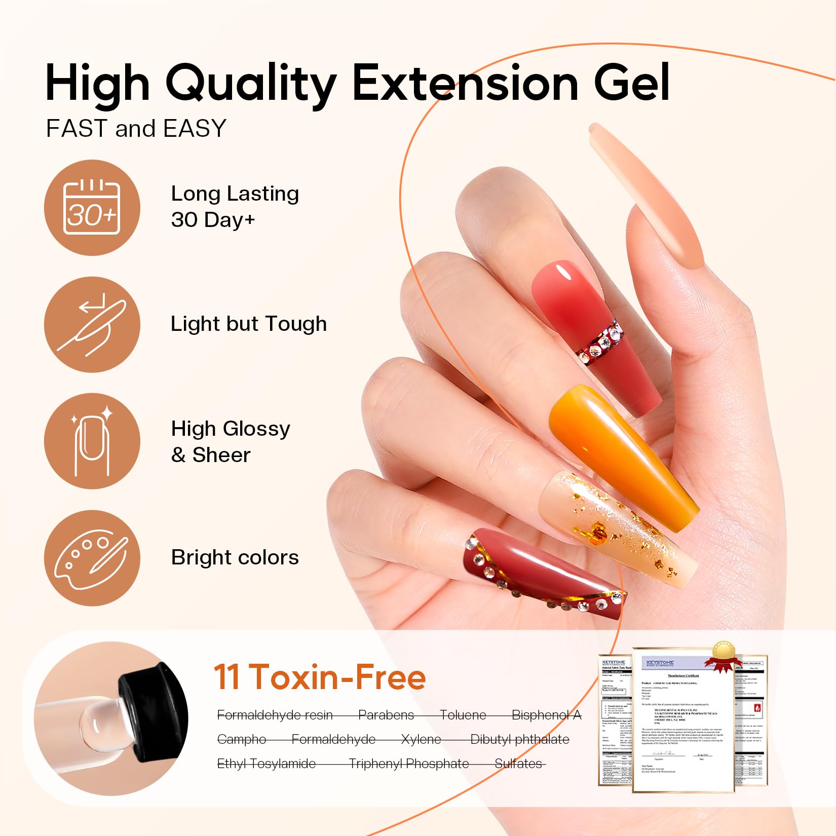 Morovan Poly Nail Gel Kit – 32 Colors, UV Lamp, Starter DIY Kit