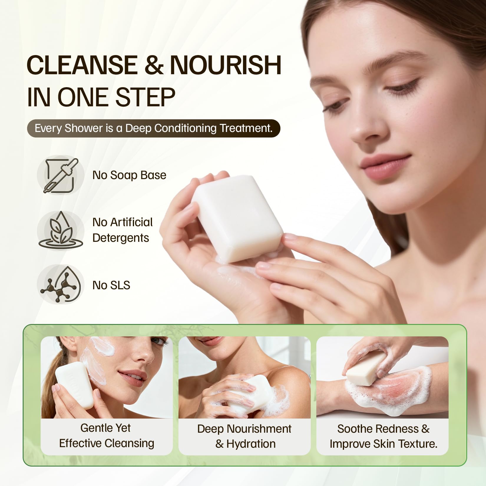 Morovan Goat Milk Soap – Gentle Moisturizing 3-Bar Pack for Dry & Sensitive Skin