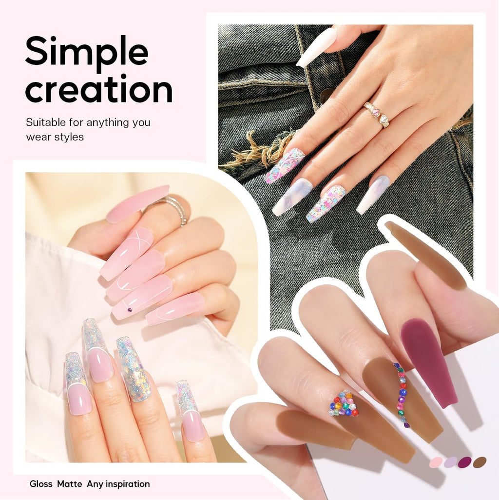Morovan Poly Gel Nail Kit for Beginners – 15 Colors, Slip Solution & UV Light