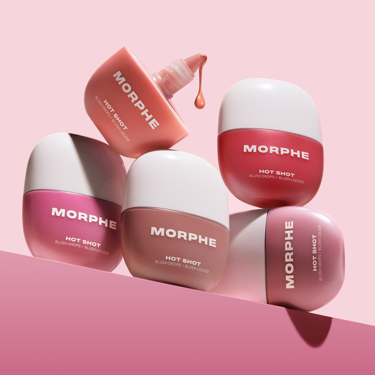 Morphe Hot Shot Blush Drops – Hydrating, Buildable Liquid Blush with Niacinamide & Antioxidants (0.5 fl oz)