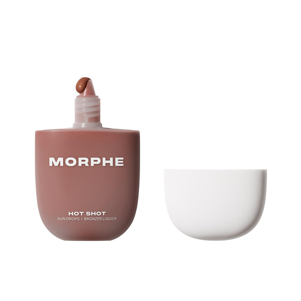 Morphe Hot Shot Sun Bronzing Drops - Waterweight Liquid Bronzer with Niacinamide for Glowing Skin | Sun Siren (1 fl oz)