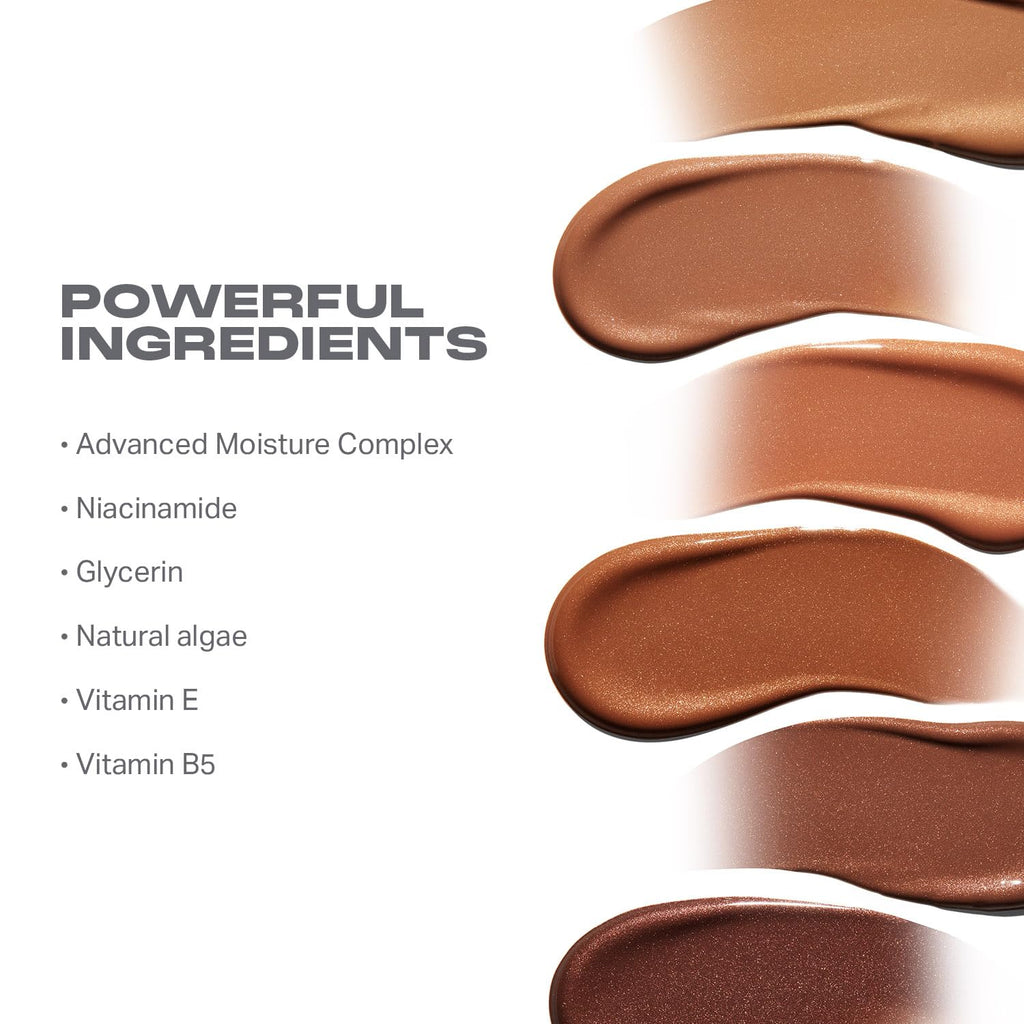 MORPHE Hot Shot Sun Drops — Waterweight Bronzer with Niacinamide for Hydration & Glow (Bronze Bombshell, 1 Fl Oz)