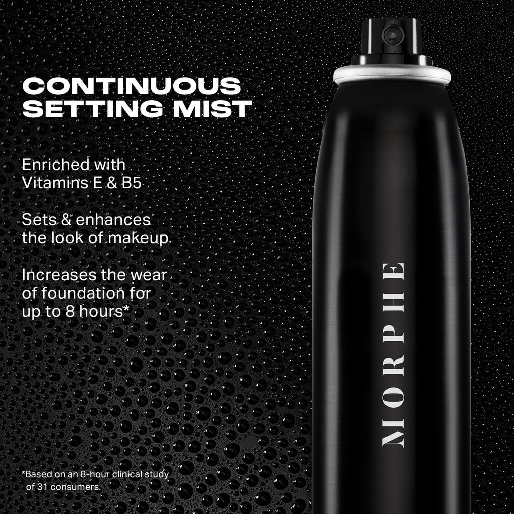 MORPHE Continuous Setting Mist - Micro-Fine Makeup Setting Spray, Natural Radiant Finish, 2.8 oz