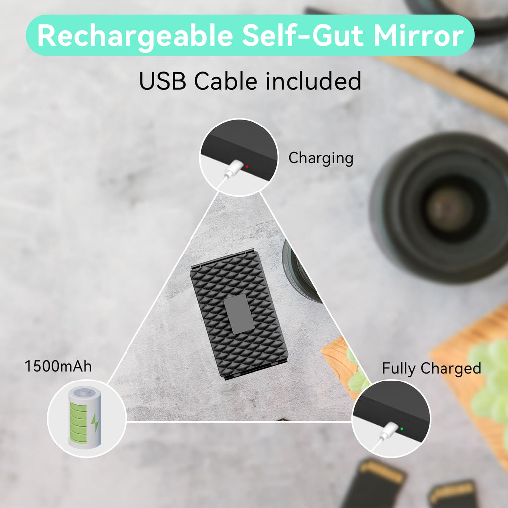 Moruedtu 3 Way Mirror with LED Lights & 360° View – Self Haircuts, Shaving & Styling