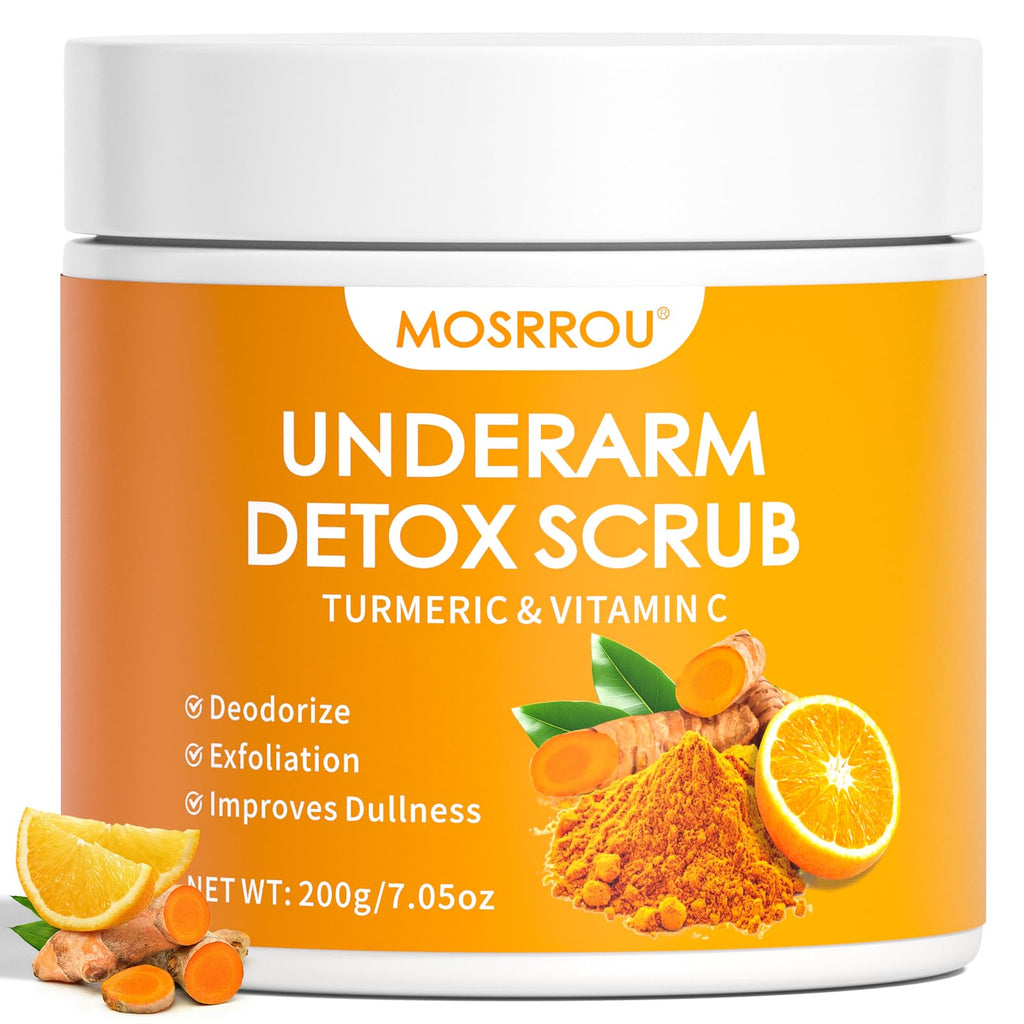 MOSRROU Underarm Detox Scrub with Turmeric & Vitamin C | Odor Control & Even Tone