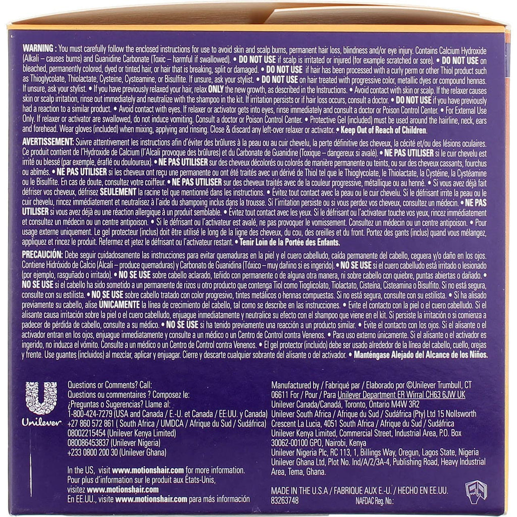 Motions Smooth & Straighten Silkening Shine No-Lye Relaxer System – Regular At-Home Kit
