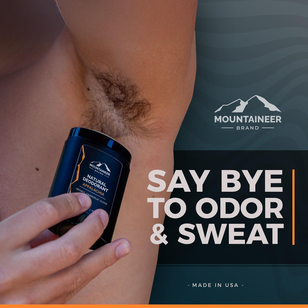 Mountaineer Brand Natural Deodorant for Men | Aluminium Free | Made in WV | Mountain Fresh 2.65 oz