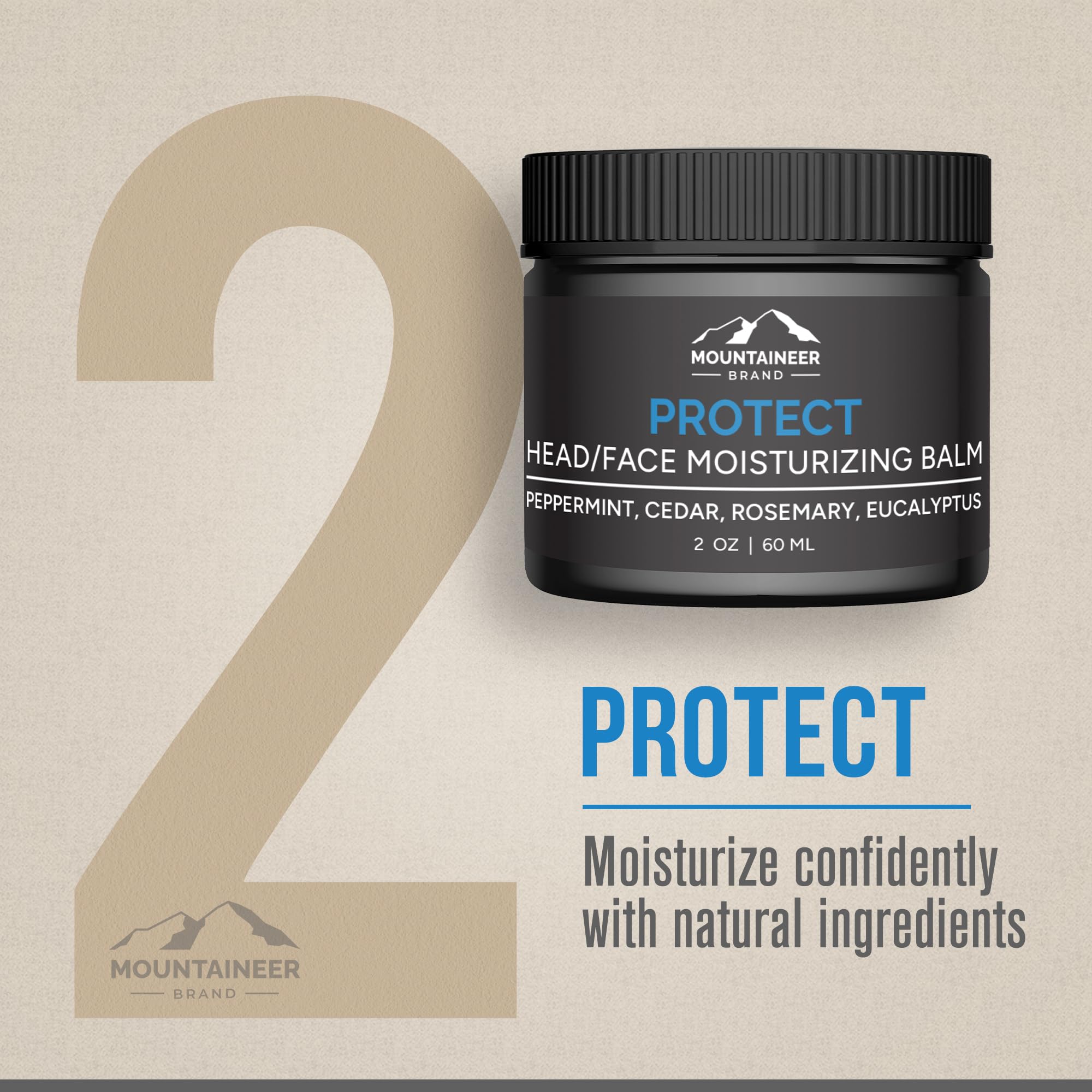 Mountaineer Brand Bald Head Shampoo & Moisturiser – Fresh & Natural Scent | Made in WV | Hydrating 4oz
