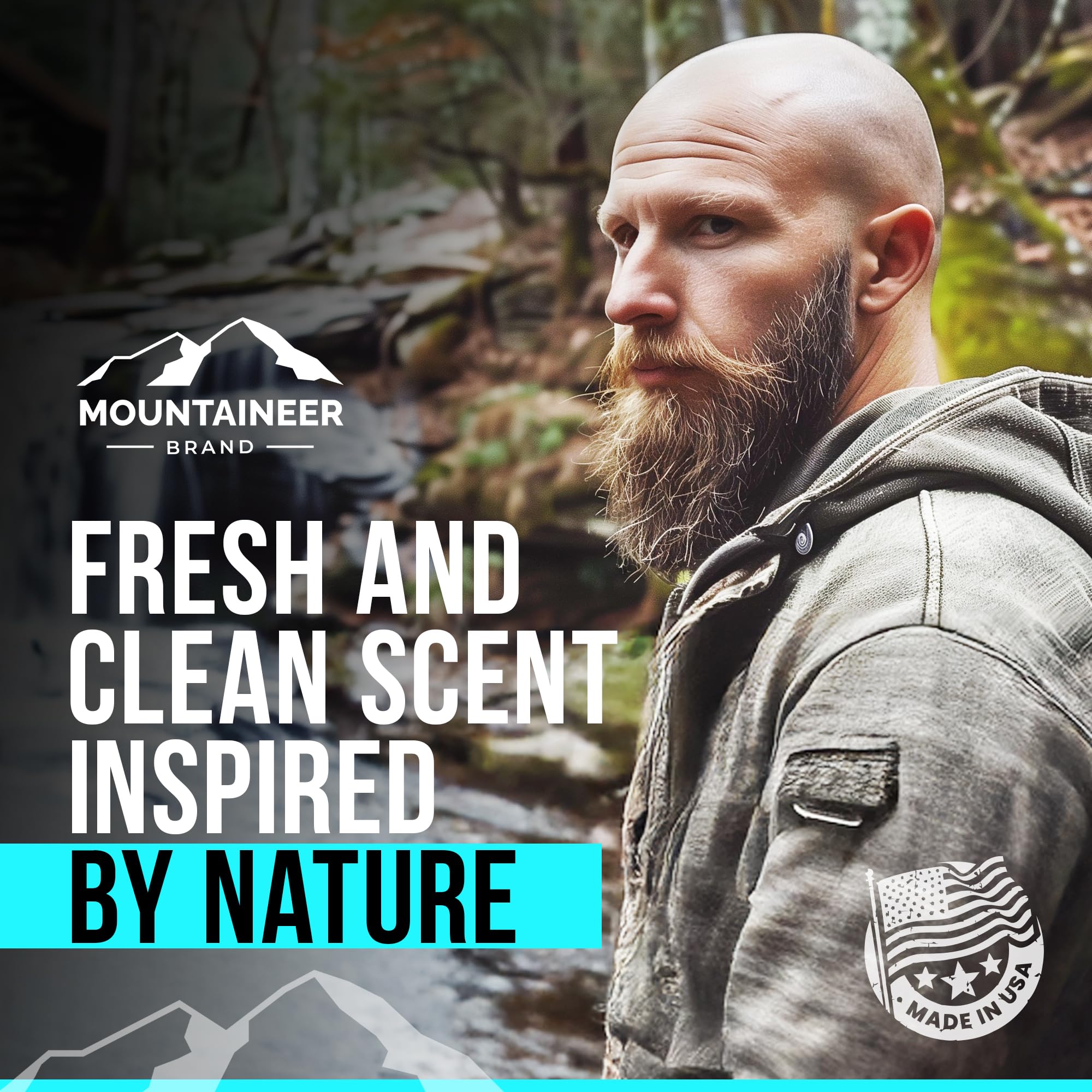 Mountaineer Brand Natural Moisturiser | Fresh Scent Bald Head Care for Men | Non-Greasy, 2oz | Made in WV