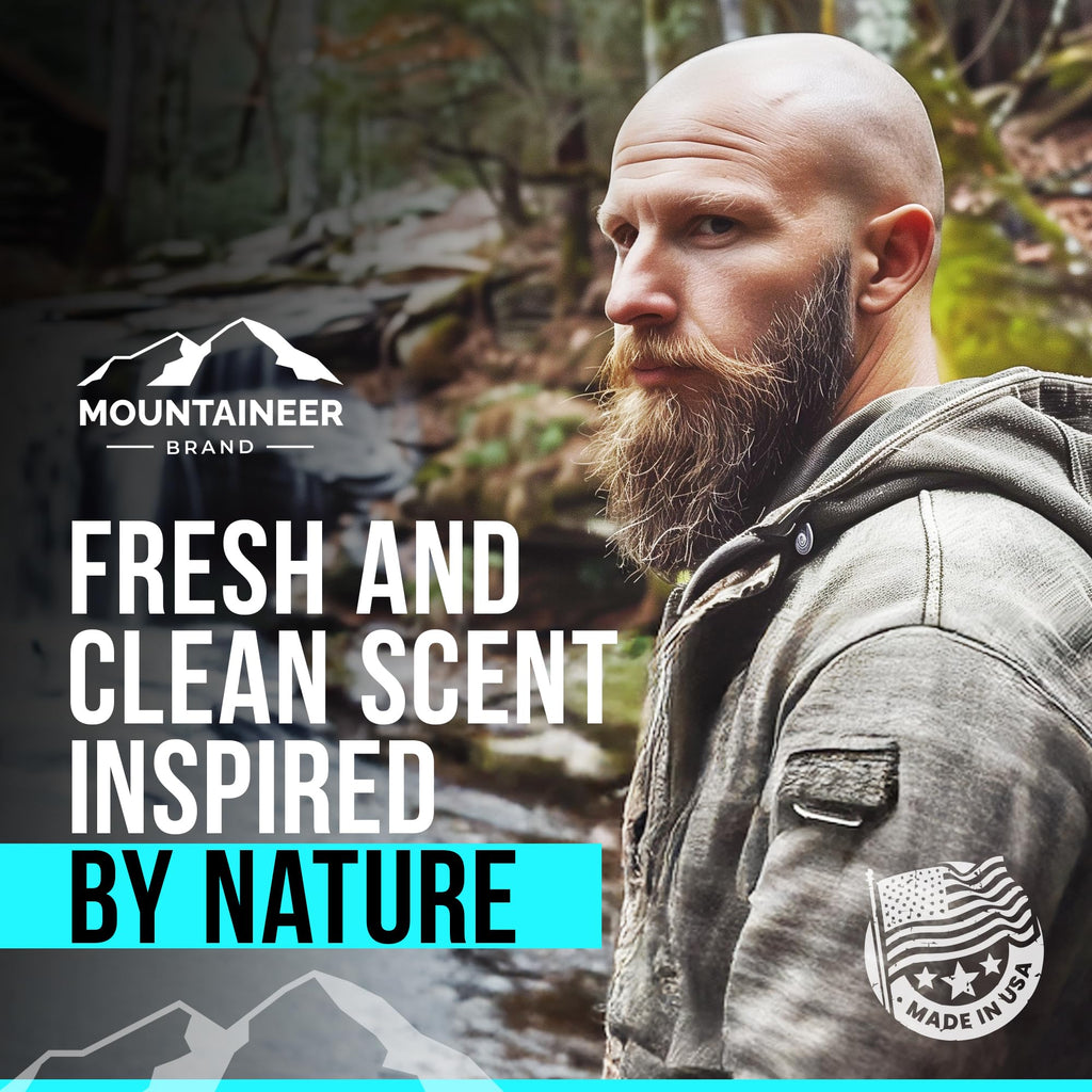 Mountaineer Brand Natural Bald Head Exfoliator – Fresh Scent, Scalp & Face Scrub (4oz) – Made in WV