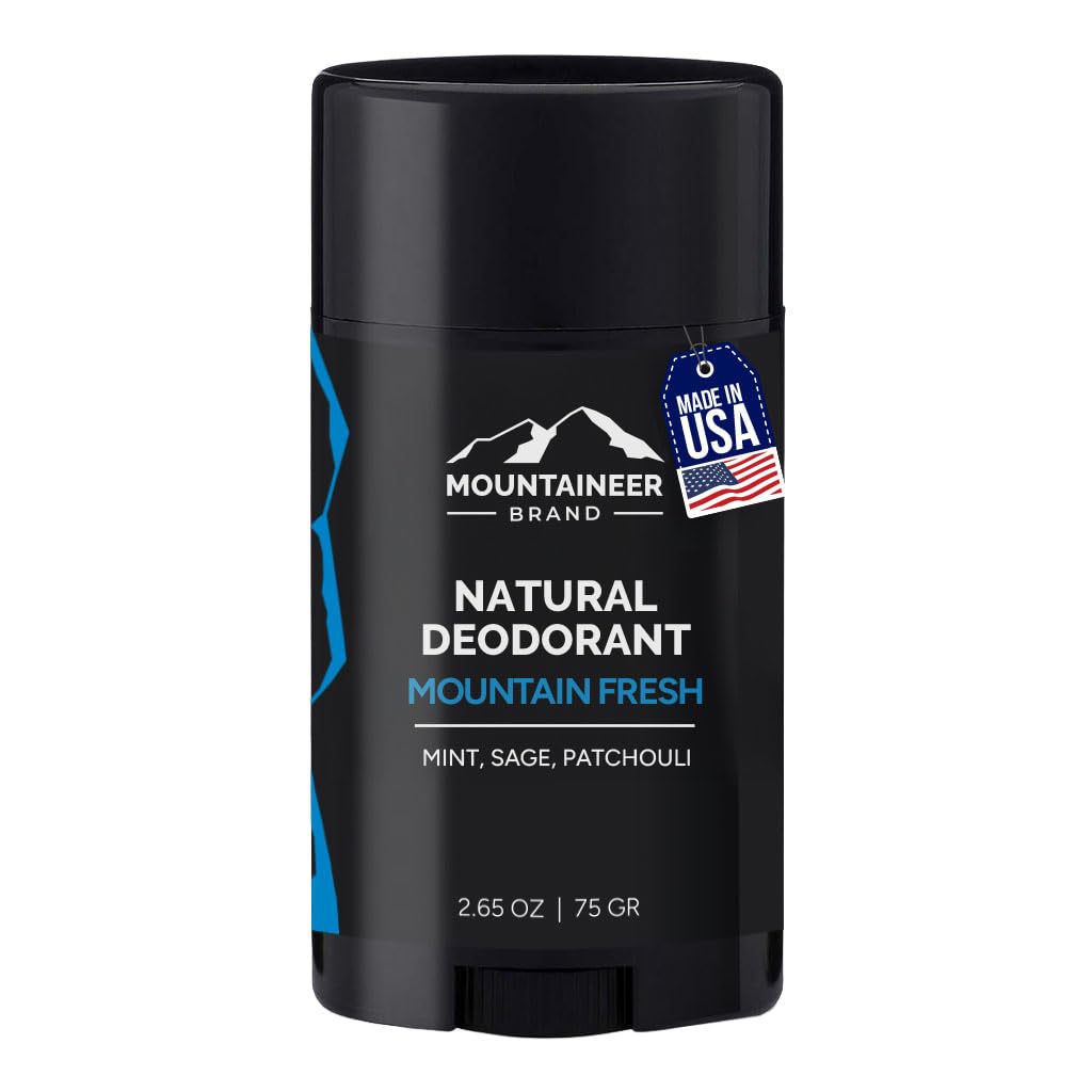 Mountaineer Brand Natural Deodorant for Men | Aluminium Free | Made in WV | Mountain Fresh 2.65 oz