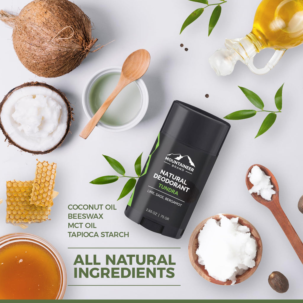 Mountaineer Brand Natural Deodorant for Men | Aluminium Free | Made in WV | Mountain Fresh 2.65 oz