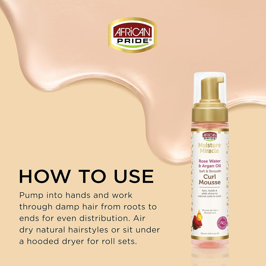 African Pride Moisture Miracle Curl Mousse 251 ml  ( 3 Pc Set )