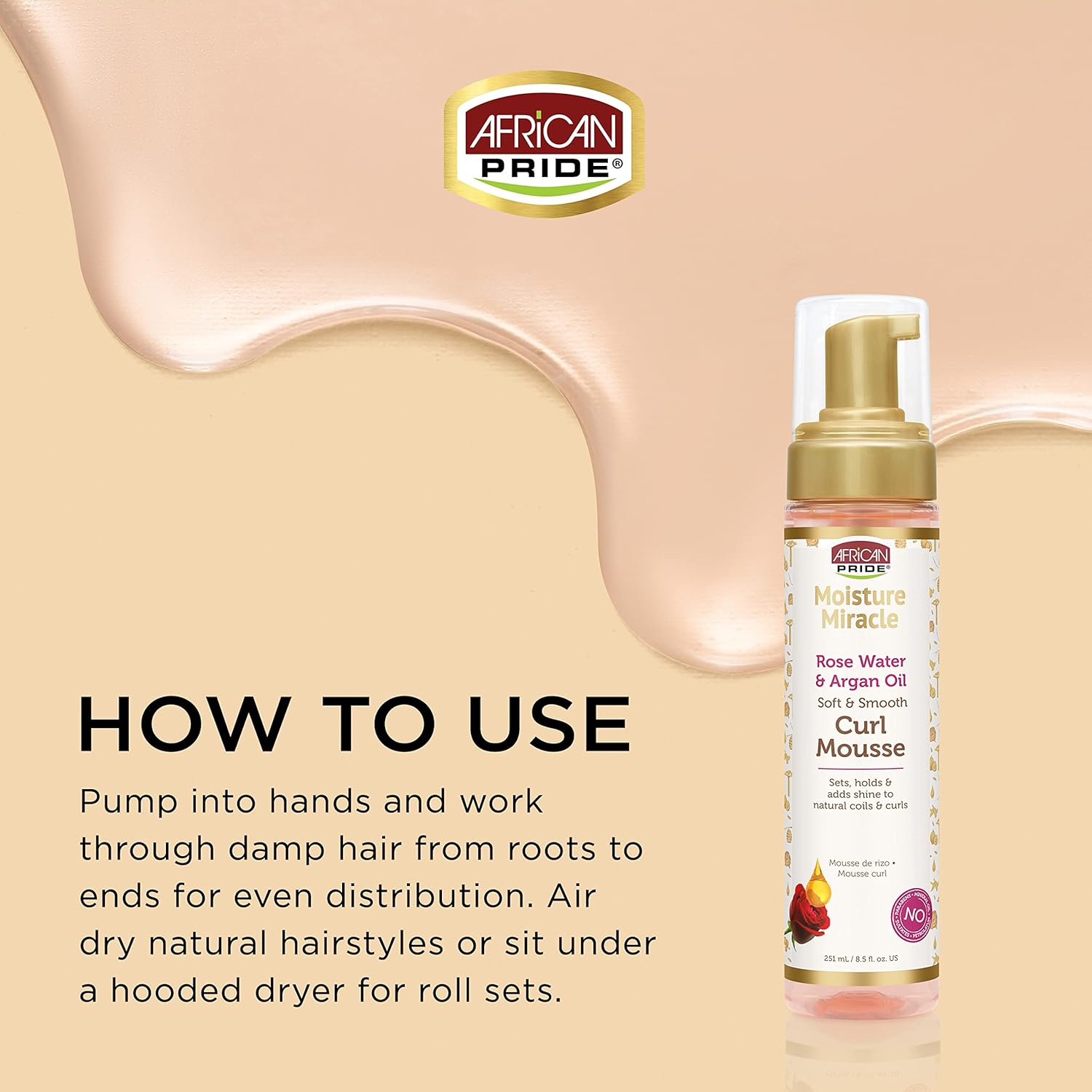 African Pride Moisture Miracle Curl Mousse 251 ml  ( 3 Pc Set )